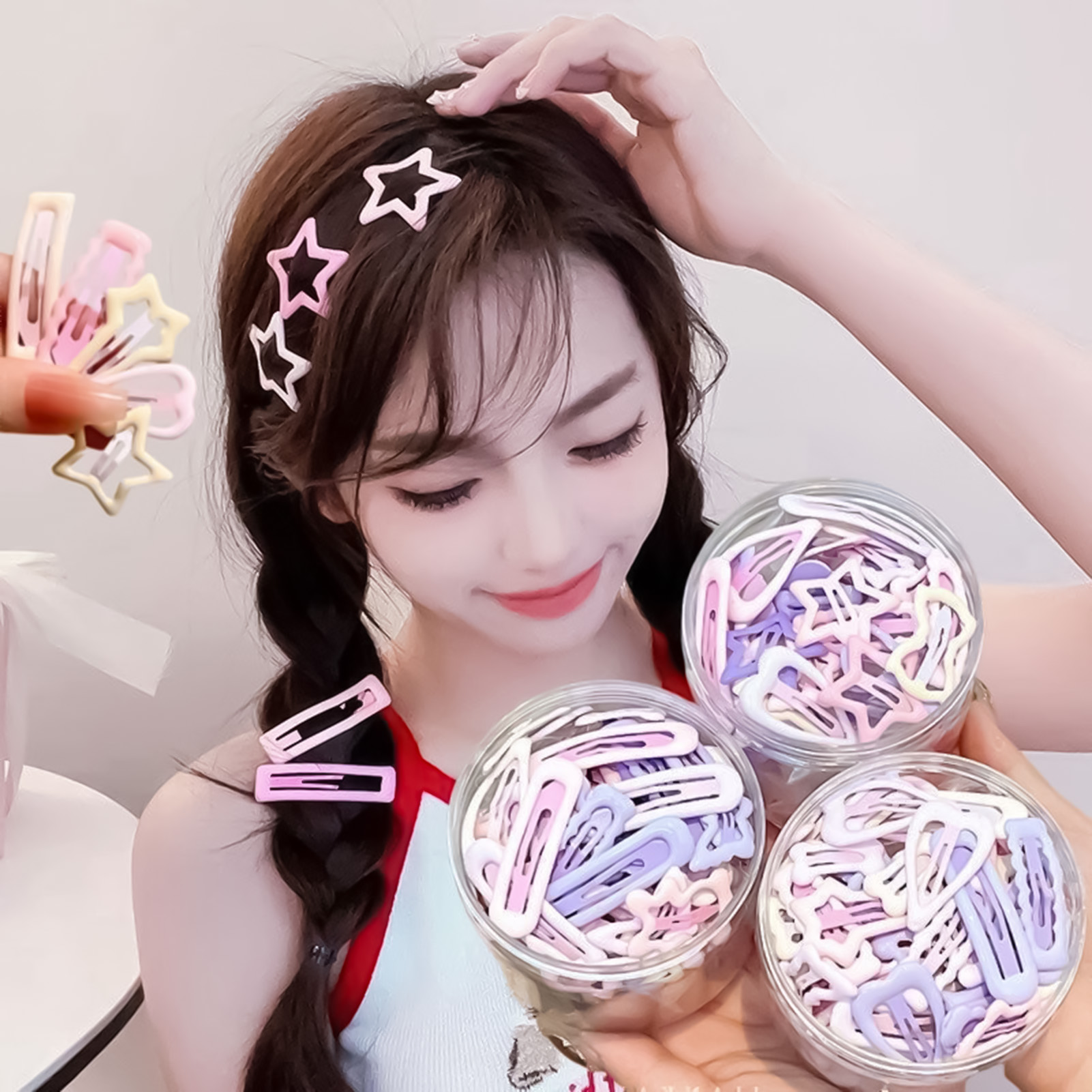 Lifestyle In Korean - Épingles à cheveux de style doux,