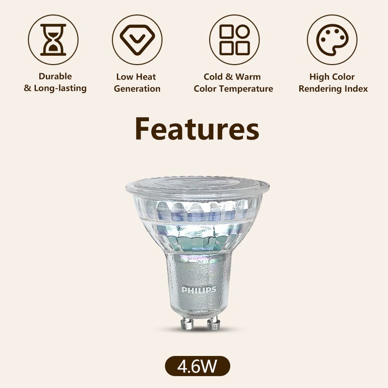 Philips LED GU10 PAR16 Essenti - Philips Bulb Led Classic avis et prix